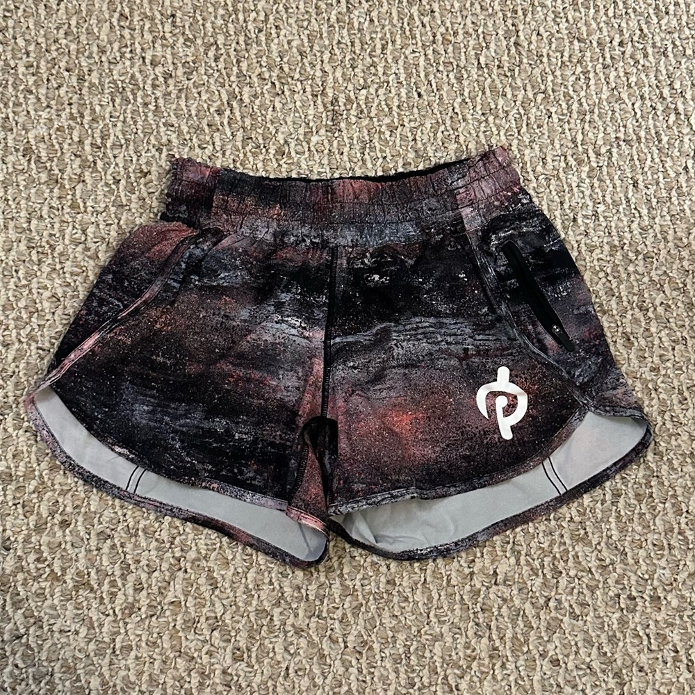 lululemon athletica Black with Pink Speckle Athletic Shorts